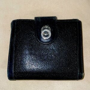 BVLGARI black leather wallet